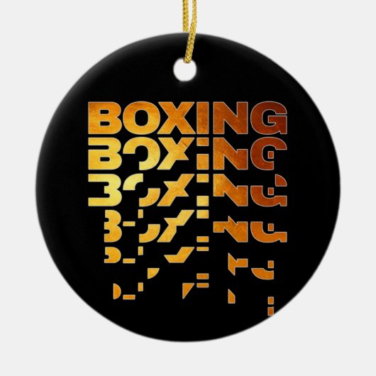 Boksen Boxer Graphic Word Art Keramisch Ornament (Voorkant)