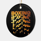Boksen Boxer Graphic Word Art Keramisch Ornament (Links)
