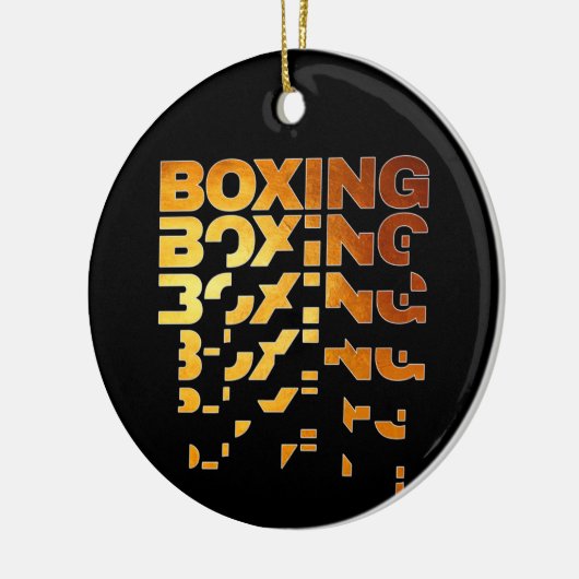 Boksen Boxer Graphic Word Art Keramisch Ornament (Links)