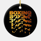 Boksen Boxer Graphic Word Art Keramisch Ornament (Achterkant)