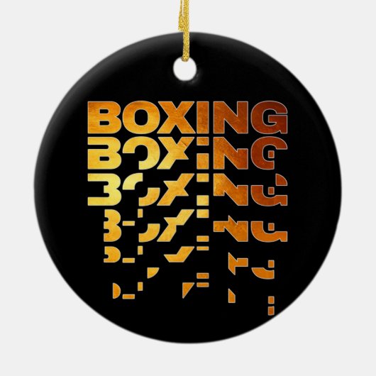 Boksen Boxer Graphic Word Art Keramisch Ornament (Achterkant)