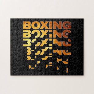 Boksen Boxer Graphic Word Art Legpuzzel