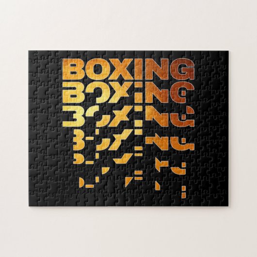 Boksen Boxer Graphic Word Art Legpuzzel (Horizontaal)