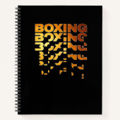 Boksen Boxer Graphic Word Art Notitieboek (Voorkant)