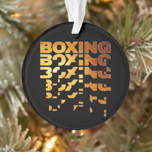 Boksen Boxer Graphic Word Art Ornament