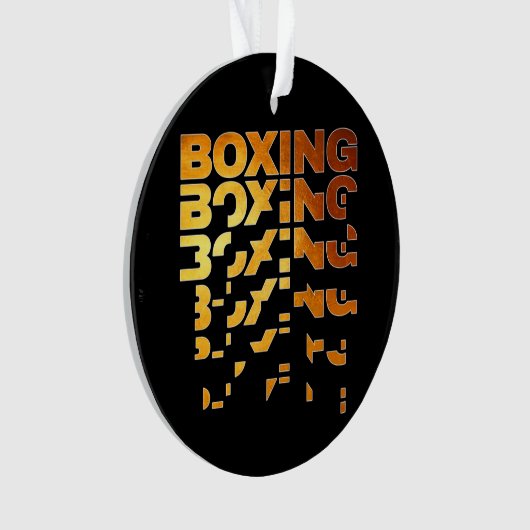 Boksen Boxer Graphic Word Art Ornament (voorkant)