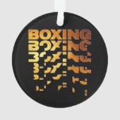Boksen Boxer Graphic Word Art Ornament (achterkant)