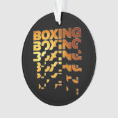 Boksen Boxer Graphic Word Art Ornament (voorkant)