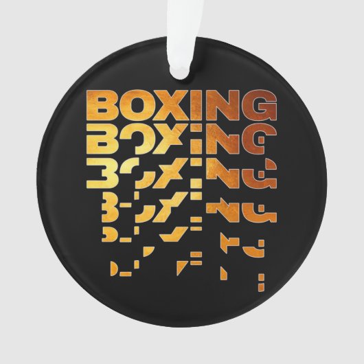 Boksen Boxer Graphic Word Art Ornament (voorkant)