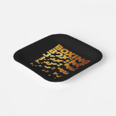 Boksen Boxer Graphic Word Art Papieren Bordje (Gebogen)