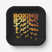Boksen Boxer Graphic Word Art Papieren Bordje (Voorkant)