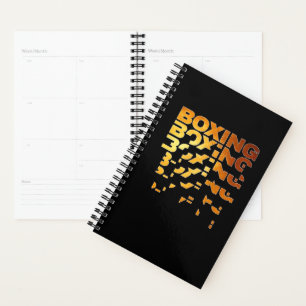 Boksen Boxer Graphic Word Art Planner