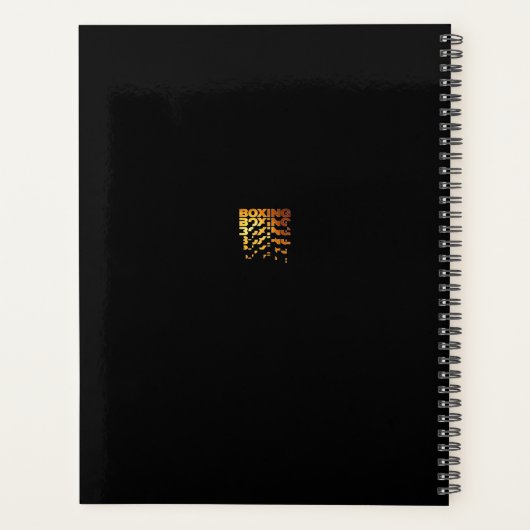 Boksen Boxer Graphic Word Art Planner (Achterkant)