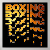 Boksen Boxer Graphic Word Art Poster (Voorkant)