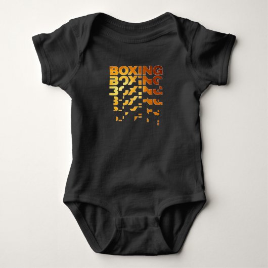 Boksen Boxer Graphic Word Art Romper (Voorkant)