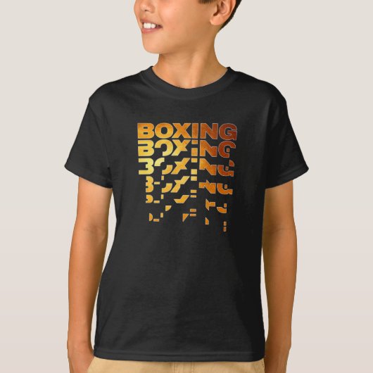 Boksen Boxer Graphic Word Art T-shirt (Voorkant)