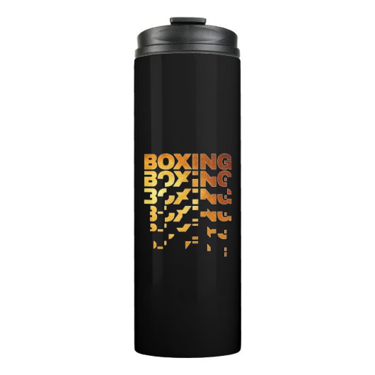 Boksen Boxer Graphic Word Art Thermosbeker (Voorkant)