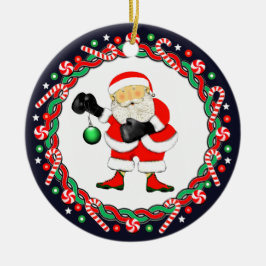 Boksen Boxer Kerstcadeau Keramische Versiering Keramisch Ornament