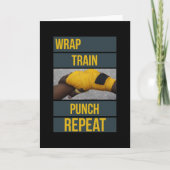 Boksen Boxer Training Quote Wrap Trein Herhalen Kaart (Voorkant)