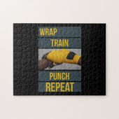 Boksen Boxer Training Quote Wrap Trein Herhalen Legpuzzel (Horizontaal)