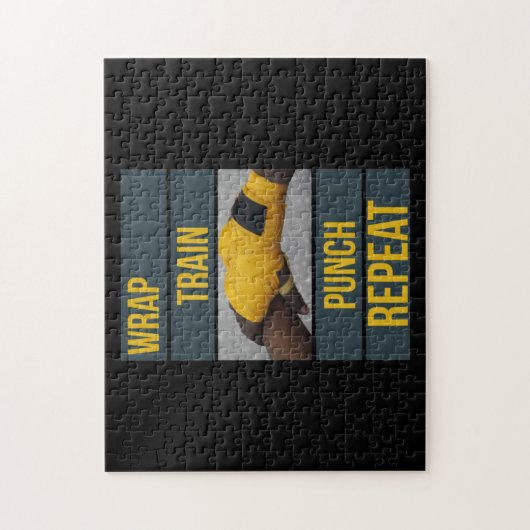 Boksen Boxer Training Quote Wrap Trein Herhalen Legpuzzel (Verticaal)