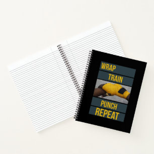 Boksen Boxer Training Quote Wrap Trein Herhalen Notitieboek