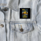 Boksen Boxer Training Quote Wrap Trein Herhalen Vierkante Button 5,1 Cm (In situ)