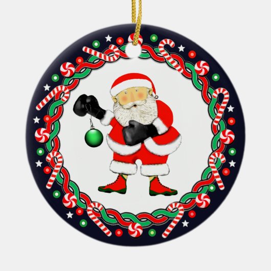 Boksen Boxer Vakantie Gift Keramisch Ornament (Voorkant)