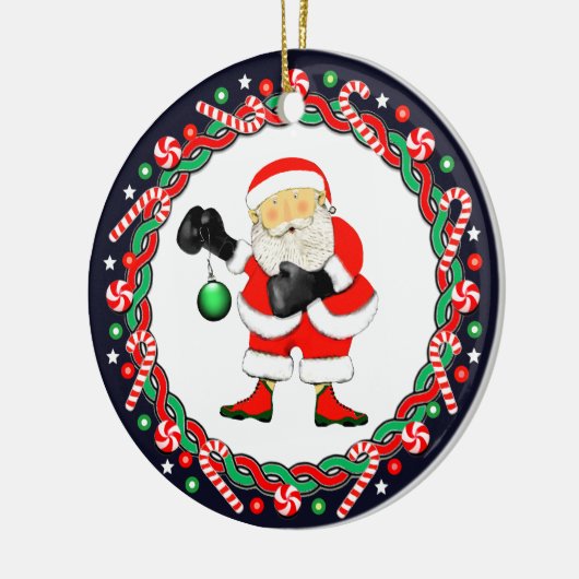 Boksen Boxer Vakantie Gift Keramisch Ornament (Links)