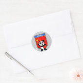 Boksen China Panda Ronde Sticker (Envelop)