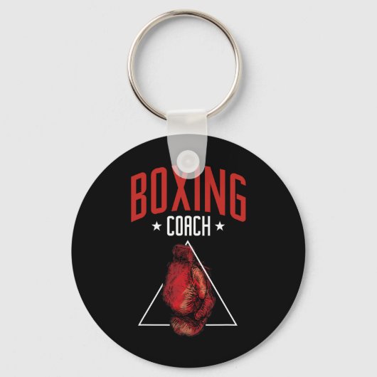Boksen Coach Bokshandschoenen Trainer Boxer Sleutelhanger (Voorkant)