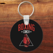 Boksen Coach Bokshandschoenen Trainer Boxer Sleutelhanger (Voorkant)
