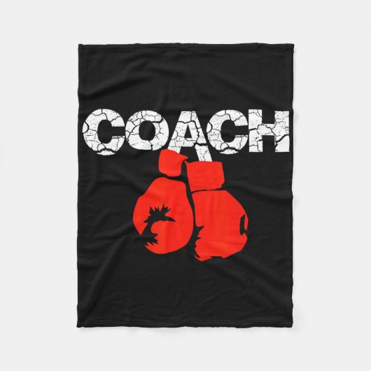 Boksen Coach Definitie Boksen Trainer Boksen Coach Fleece Deken (Voorkant)
