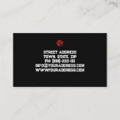 Boksen Coach Fitness Instructeur Donker Visitekaar Visitekaartje (Achterkant)