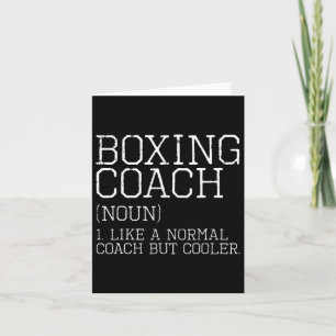 Boksen Coach Grappige Sport Definitie Trainer Gift Kaart