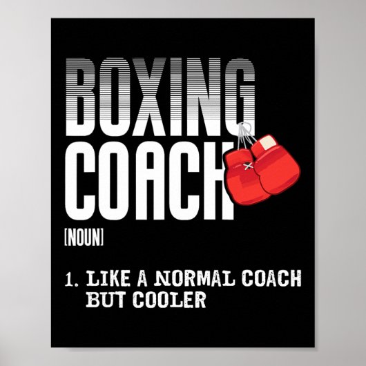 Boksen Coach Grappige Sport Definitie Trainers Poster (Voorkant)