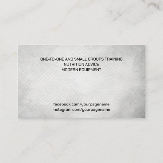 Boksen coach handschoenen waterverf inkt kunst visitekaartje (Achterkant)