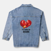 Boksen Design Denim Jas Denim Jacket (Achterkant)