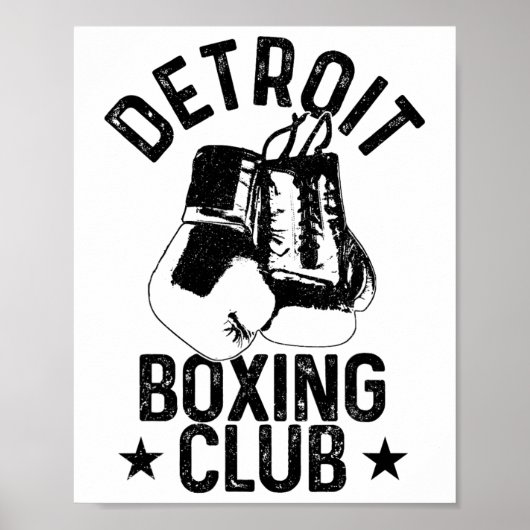 Boksen Detroit Michigan Martial Arts Boxer 1 Poster (Voorkant)