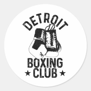 Boksen Detroit Michigan Martial Arts Boxer 1 Ronde Sticker