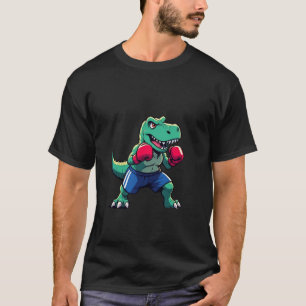 Boksen Dinosaurus Cartoon Illustratie T-shirt