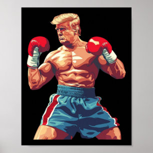 Boksen Donald Trump - gespierde strijd om AM te re Poster