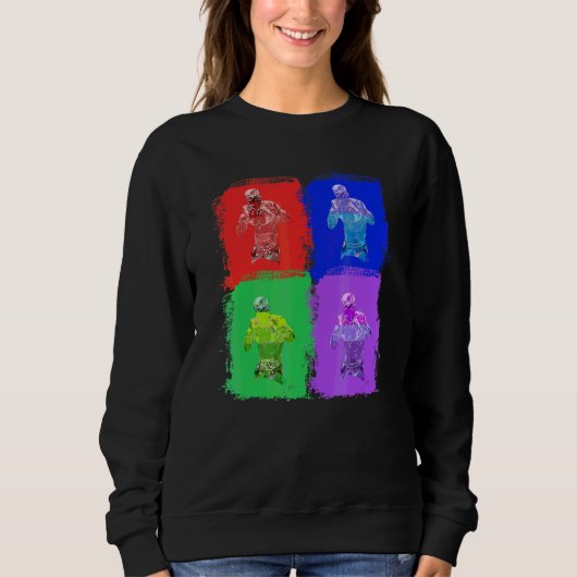 Boksen Doos Boxer Pop Art Trui (Voorkant)