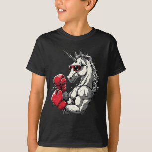 Boksen Eenhoorn met Bokshandschoenen Kickboksen Sc T-shirt