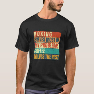 Boksen en koffie training Workout Fans T-shirt Fun