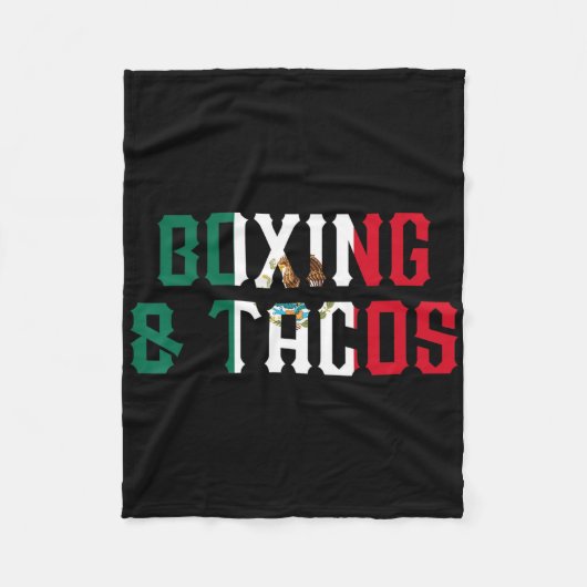 Boksen en taco's Grappig Mexico 1 Fleece Deken (Voorkant)