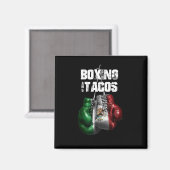 Boksen en taco's Grappig Mexico Magneet (Voorkant / Achterkant)