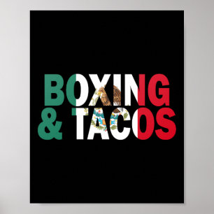 Boksen en taco's Grappig Mexico Poster