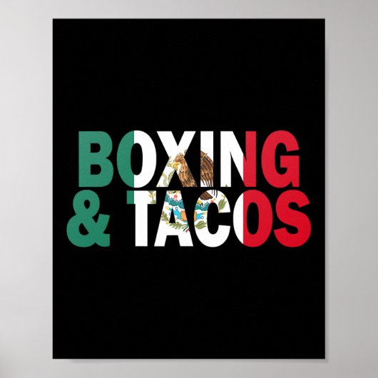 Boksen en taco's Grappig Mexico Poster (Voorkant)