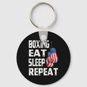 Boksen Eten Slapen Herhalen Gym Bokser Kickboksen Sleutelhanger